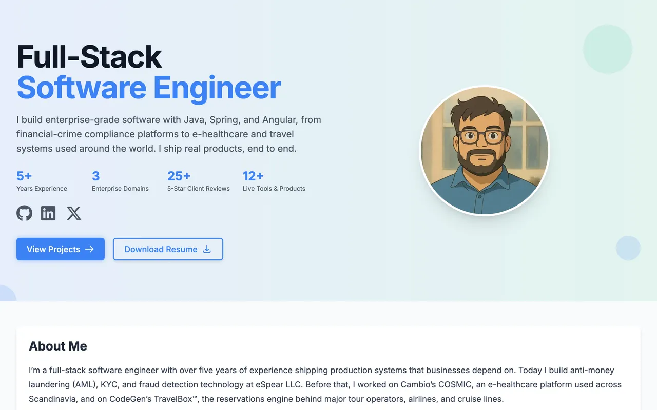 Personal Portfolio and Blog